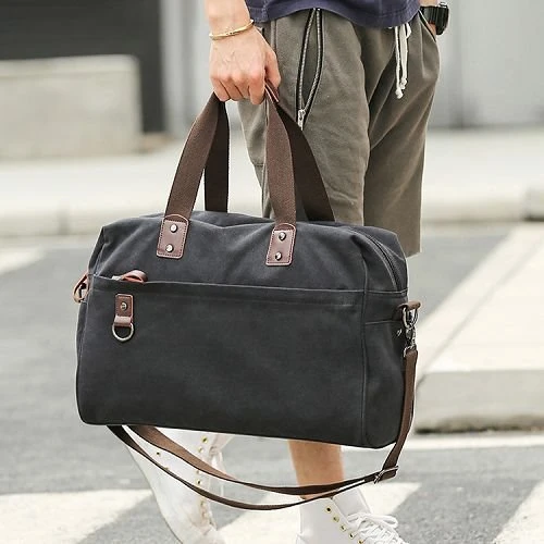 CANVAS GYM DUFFLE BAG-BLACK(001).jpg