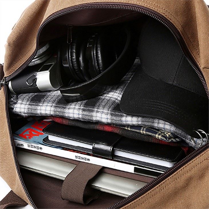 CANVAS GYM DUFFLE BAG-INSIDE
